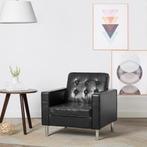 vidaXL Fauteuil kunstleer zwart, Huis en Inrichting, Fauteuils, Verzenden, Nieuw