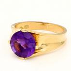 Ring - 18 karaat Geel goud - 2.57ct. tw. Amethist, Sieraden, Tassen en Uiterlijk, Ringen, Nieuw