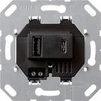 Gira USB-voeding met 2 poorten Type A/C Basisstation Zwart -, Doe-het-zelf en Verbouw, Overige Doe-het-zelf en Verbouw, Nieuw