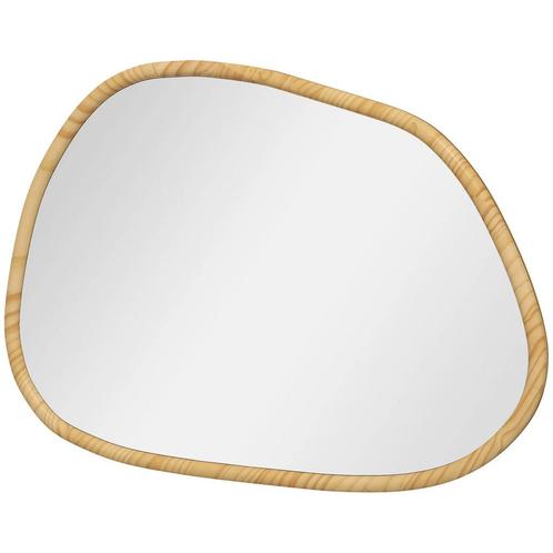 TRUUSK Wandspiegel Asymmetrisch 80x60cm Badspiegel Met Houte, Huis en Inrichting, Woonaccessoires | Spiegels, Nieuw, Verzenden