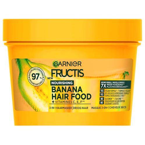 Garnier Fructis Nourishing Banana Hair Food 3-in-1, Sieraden, Tassen en Uiterlijk, Uiterlijk | Haarverzorging, Haarverzorger of -hersteller