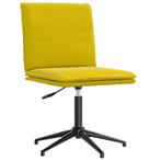 vidaXL Eetkamerstoel fluweel geel, Huis en Inrichting, Stoelen, Verzenden, Nieuw