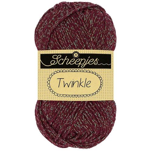 Scheepjes Twinkle - 932 bordeaux - Katoen Glittergaren met, Hobby en Vrije tijd, Breien en Haken, Ophalen of Verzenden