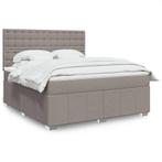 vidaXL Boxspring met matras stof taupe 180x200 cm, Huis en Inrichting, Slaapkamer | Bedden, Eenpersoons, Verzenden, Nieuw, 80 cm