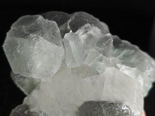 Fluoriet kristallen van meer dan 3 cm, groene en paarse, Verzamelen, Mineralen en Fossielen