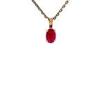 Gouden solitair hanger met robijn 14 karaat* Nieuw, Sieraden, Tassen en Uiterlijk, Kettinghangers, Verzenden, Zo goed als nieuw