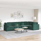 vidaXL Modulaire bank met kussens fluweel donkergroen, Verzenden, Nieuw, Stof