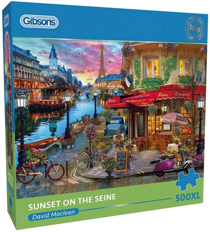 Sunset on the Seine Puzzel (500 XL stukjes) | Gibsons -, Hobby en Vrije tijd, Denksport en Puzzels, Nieuw, Verzenden