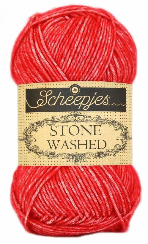 Scheepjes Stone Washed - 823 carnelian - Katoen Garen, Hobby en Vrije tijd, Breien en Haken, Ophalen of Verzenden