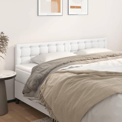 vidaXL Hoofdborden 2 st 100x5x78/88 cm kunstleer wit, Huis en Inrichting, Slaapkamer | Bedden, Wit, Nieuw, Overige materialen