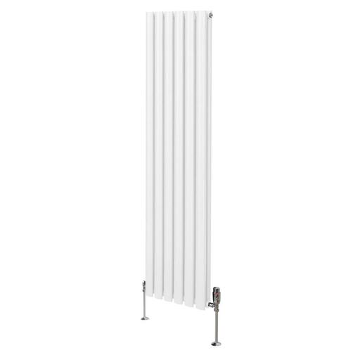Ovale Kolomradiator & TRV Chroomkranen - 1600mm x 360mm –, Doe-het-zelf en Verbouw, Verwarming en Radiatoren, Verzenden