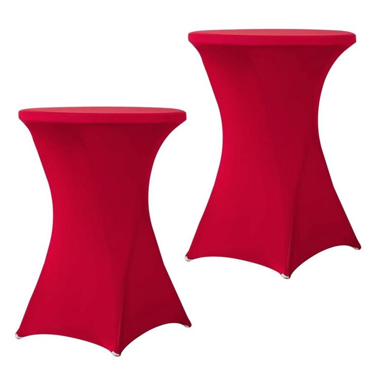 Set Van 2 Stuks! Candyrood 80 CM Alora Tafelrok Voor, Huis en Inrichting, Keuken | Keukenbenodigdheden, Nieuw