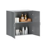 2dekans | SoBuy Wandkast met 2 Deuren - 60x30x60 cm - Grijs, Huis en Inrichting, Ophalen of Verzenden, Zo goed als nieuw
