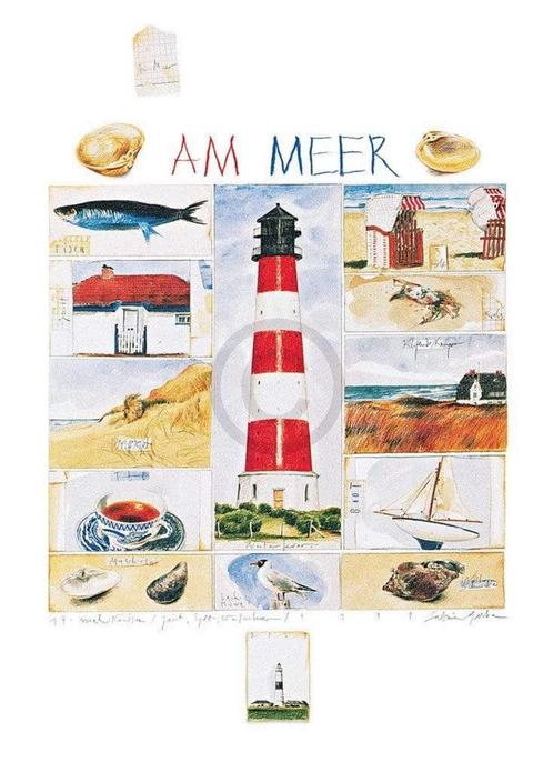 Kunstdruk Sabine Gerke - Nordsee 50x70cm, Huis en Inrichting, Woonaccessoires | Schilderijen, Tekeningen en Foto's, Nieuw, Verzenden