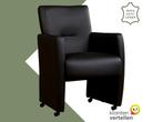 Leren eetkamerstoel Pleasure - Toledo Nero (zwart) - Zonder, Huis en Inrichting, Stoelen, Eigentijds, Modern, Zwart, Nieuw, Leer