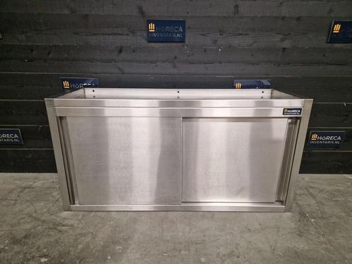 Wandkast | 2 schuifdeuren | RVS | 130 cm, Zakelijke goederen, Horeca | Keukenapparatuur, Gebruikt, RVS Meubilair
