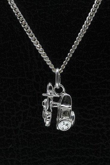 Zilveren Motor met zijspan ketting hanger - klein, Sieraden, Tassen en Uiterlijk, Kettinghangers, Verzenden