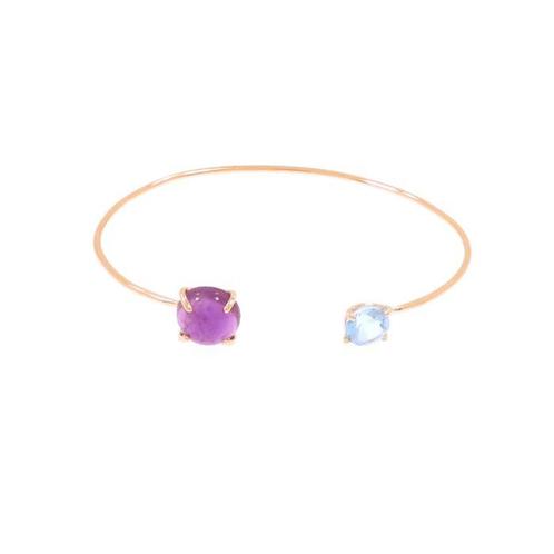Armband - 9 kt. Roségoud Topaas - Amethist, Sieraden, Tassen en Uiterlijk, Armbanden