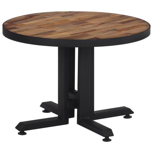 vidaXL Salontafel rond Ø55x40 cm massief gerecycled teakhout, Huis en Inrichting, Tafels | Eettafels, Nieuw, Verzenden
