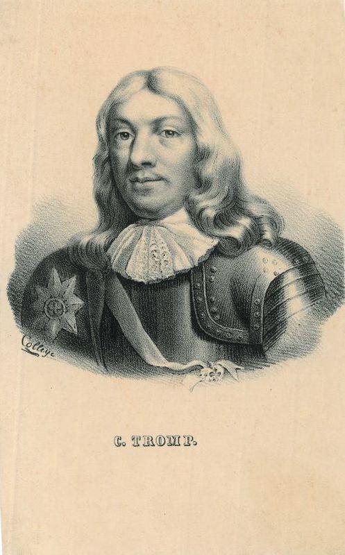 Portrait of Cornelis Maartenszoon Tromp, Antiek en Kunst, Kunst | Etsen en Gravures