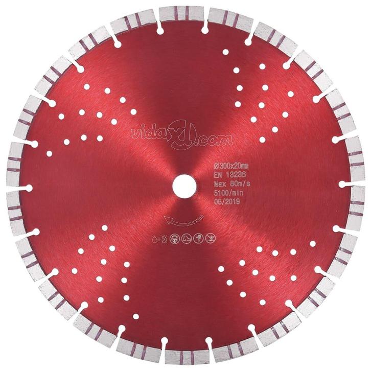 vidaXL Diamantzaagblad met turbo en gaten 300 mm staal, Doe-het-zelf en Verbouw, Gereedschap | Zaagmachines, Nieuw, Verzenden