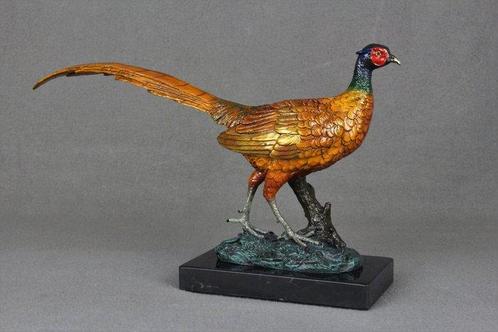 sculptuur, Pheasant - 2,2  kg - 19 cm - Koud geverfd brons, Antiek en Kunst, Curiosa en Brocante