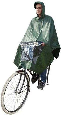Droog op de fiets met deze regenponcho donkergroen, Fietsen en Brommers, Fietsaccessoires | Fietskleding, Dames, Heren, Nieuw
