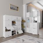 Schoenenkast / Schoenenrek - 126 x 127 x 31 cm - Wit, Huis en Inrichting, Verzenden, Nieuw