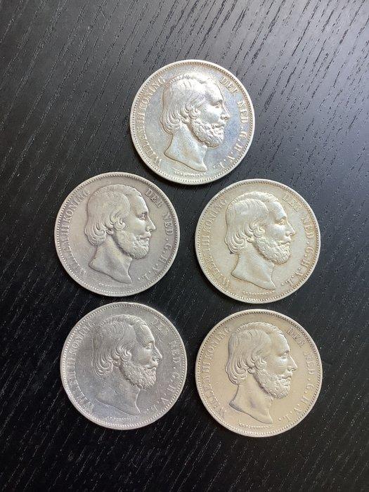 Nederland. Willem III. 2 1/2 Gulden 1870-1874 (Zonder, Postzegels en Munten, Munten | Nederland