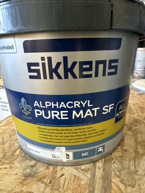 Sikkens Alphacryl Pure Mat SF - wit - 1 liter, Doe-het-zelf en Verbouw, Verf, Beits en Lak, Verf, Wit, Nieuw, Minder dan 5 liter
