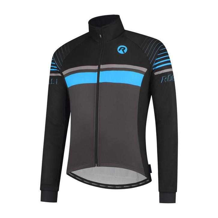 Rogelli Winterjack Hero Grijs/Zwart/Blauw, Fietsen en Brommers, Fietsaccessoires | Fietskleding, Heren, Overige maten, Nieuw, Bovenkleding