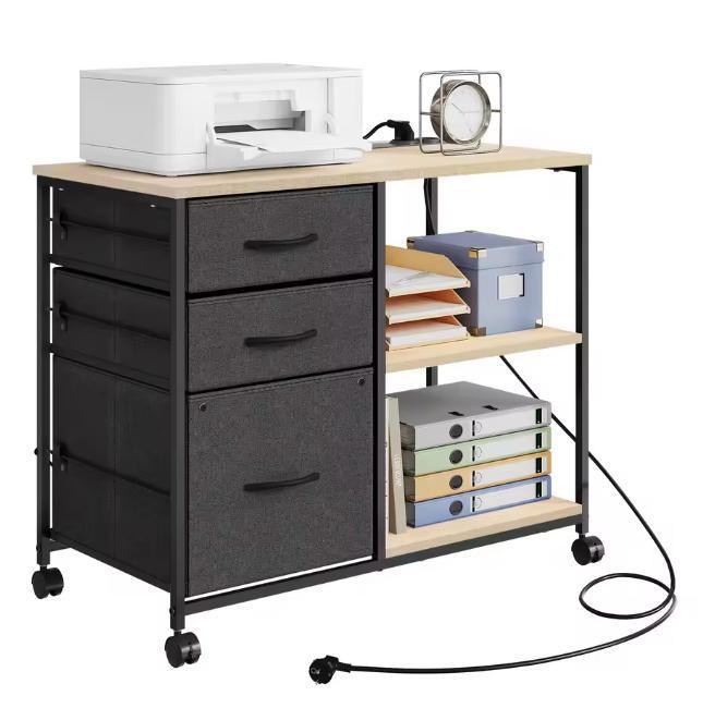 Verrijdbare Dossierkast met USB-Laadstation – 80 cm, Huis en Inrichting, Kasten | Kledingkasten, Nieuw, Verzenden