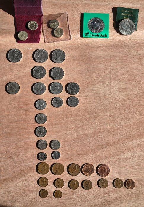 Verenigd Koninkrijk. Elizabeth II. 1948-2022 (Lot of 38, Postzegels en Munten, Munten | Europa | Niet-Euromunten