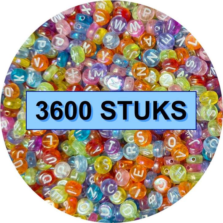 Fako Bijoux - Letterkralen Rond Bulk - Letter Beads -, Hobby en Vrije tijd, Kralen en Sieraden maken, Verzenden