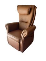 Fitform sta op stoel in leder cognac, Huis en Inrichting, Minder dan 75 cm, Ophalen of Verzenden, Zo goed als nieuw, Moderne en Klassieke sta op stoelen
