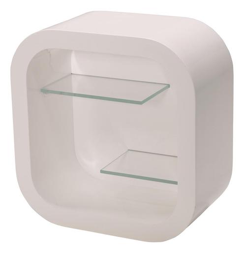 High glossy wit wandkastje met 2 glasplaten S-VEC-010, Zakelijke goederen, Kantoor en Winkelinrichting | Kantoormeubilair en Inrichting