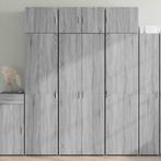 vidaXL buffetkast 70x42,5x185 cm bewerkt hout grijs sonoma, Minder dan 50 cm, Verzenden, Nieuw, Minder dan 100 cm