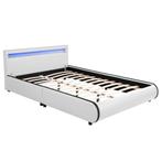 Gestoffeerd bed Sevilla - 140 x 200 cm - Wit, Verzenden, Nieuw