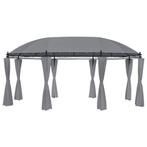 vidaXL Prieel met gordijnen 520x349x255 cm antracietkleurig, Tuin en Terras, Verzenden, Nieuw
