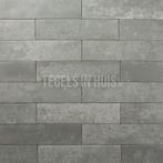 Wandtegel langwerpig 7,5x30 cm betonlook grijs mat