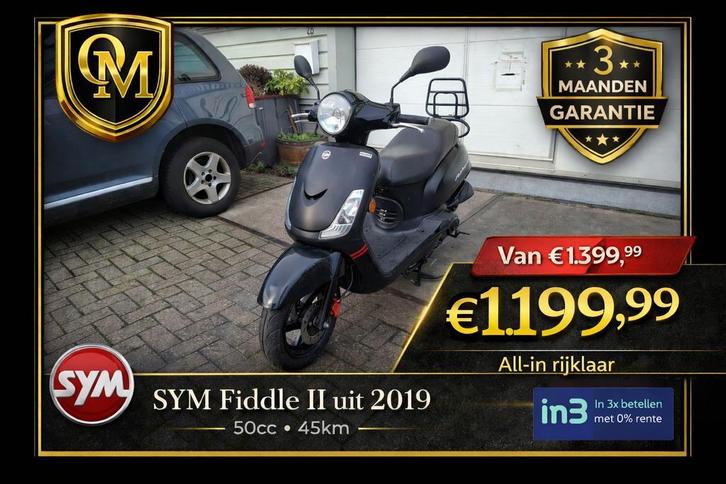 SYM Fiddle II Occasions | Vanaf €1.199 | 45km | 3m Garantie, Fietsen en Brommers, Scooters | SYM, Maximaal 45 km/u, Overige modellen