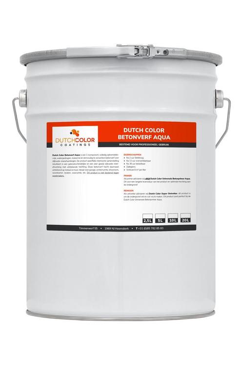 DCC Betonverf Aqua Pro RAL 7021 | Zwartgrijs 20L, Doe-het-zelf en Verbouw, Verf, Beits en Lak, Verf, Zwart, Nieuw, 15 tot 20 liter