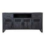 Dressoir Mangohout Tristan 180 Zwart, Huis en Inrichting, Kasten | Dressoirs, Verzenden, 150 tot 200 cm, Nieuw, Industriële meubels