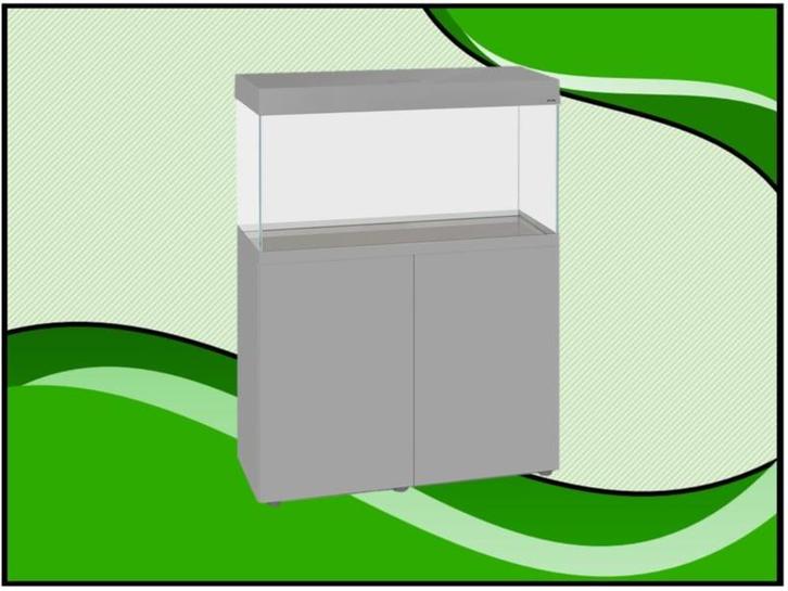 Aquael OptiSet 200 Aquarium Grijs - 100cm met meubel, Dieren en Toebehoren, Vissen | Aquaria en Toebehoren, Verlichting of Verwarming