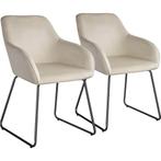 Eetkamerstoel Jeane, fluweellook, sledeonderstel - Fluweel c, Huis en Inrichting, Stoelen, Verzenden, Nieuw