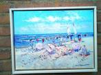 Van Noort (XX-XXI) - Zonnig strandgezicht Zandvoort, Antiek en Kunst, Kunst | Schilderijen | Klassiek