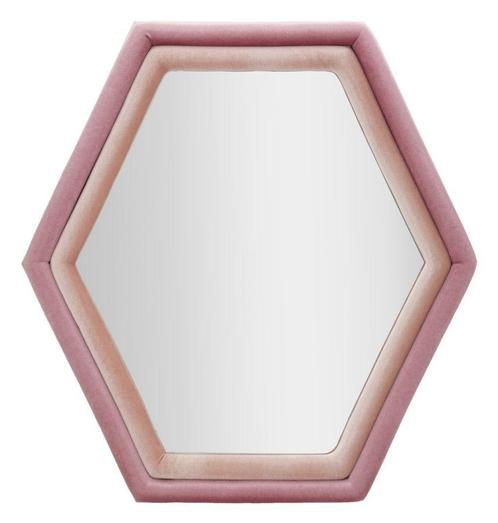 WANDSPIEGEL TONY MIX ROZE FLUWEEL CM 75X4X80, Huis en Inrichting, Woonaccessoires | Spiegels, Ophalen of Verzenden