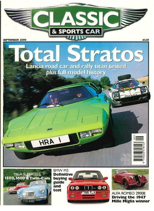 CLASSIC AND SPORTSCAR MGA1500 BMW M3 ALFA ROMEO 2900B 1947, Boeken, Auto's | Folders en Tijdschriften, Gelezen, Algemeen, Verzenden