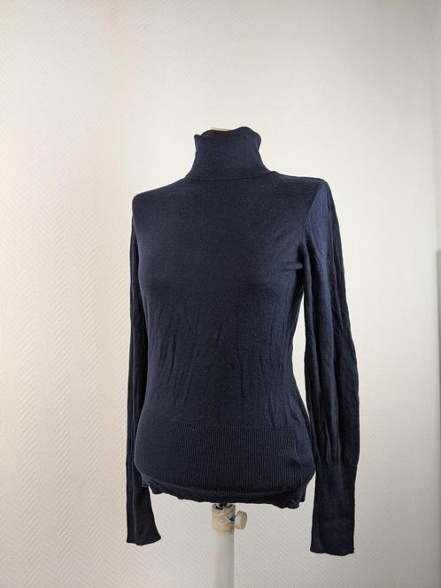 H&M navy turtleneck sweater with buttoned cuffs, Kleding | Dames, Truien en Vesten, Nieuw, Verzenden
