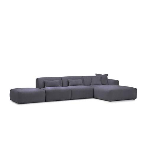 Loungebank Veenendaal - loungebanken - Antraciet, Huis en Inrichting, Banken | Sofa's en Chaises Longues, Nieuw, Stof